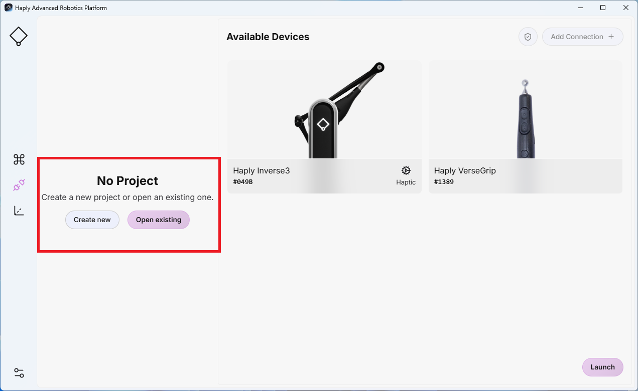 harp _Créer un nouveau projet