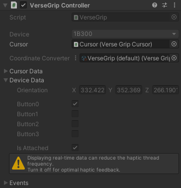 Fonctionnement de la manette VerseGrip